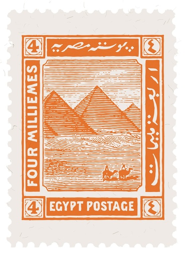 Egyptian Postage (Pyramids) Postcard